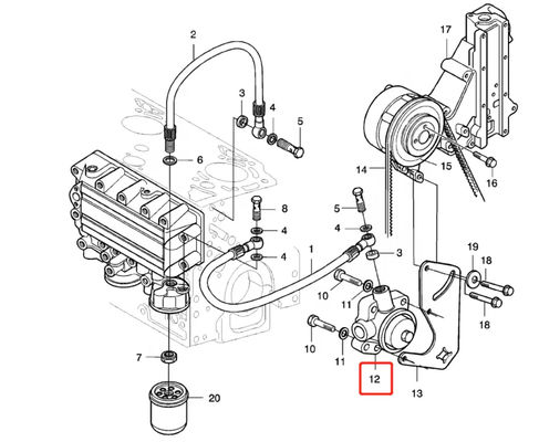 Máy đào 720 Máy bơm nhiên liệu động cơ 20537030 20460417 Bánh xe màu vàng V10